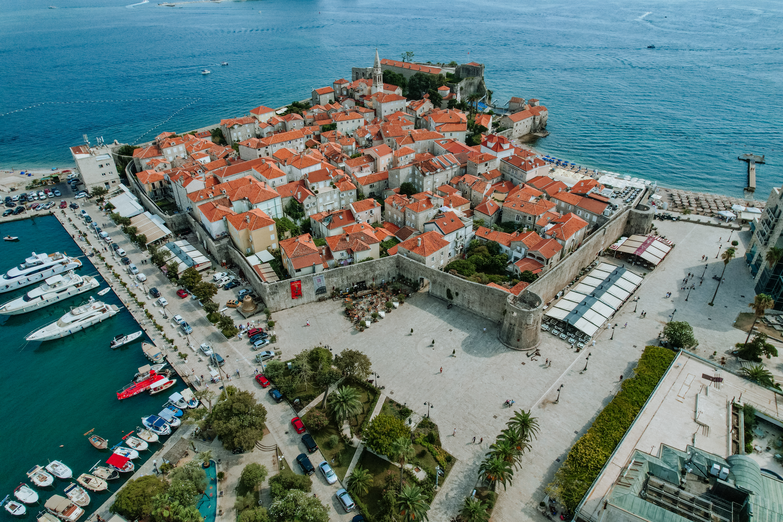 budva-camps budva-caffes adriatic-sea budva-activities montenegro